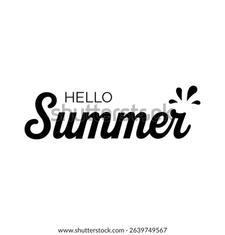 Hello Summer Text Splash Design