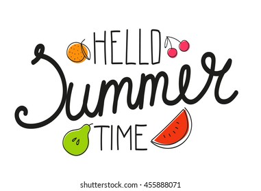 Hello summer time concept. 