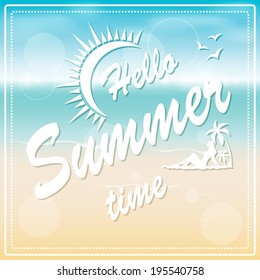 Hello summer time sign 