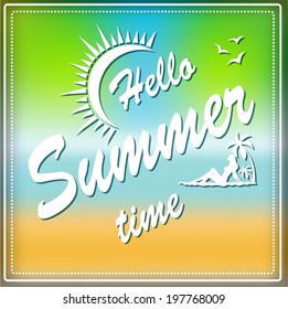 Hello summer time sign 