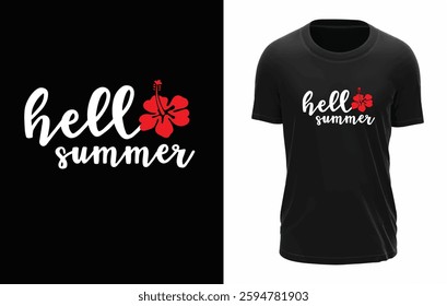 Hello Summer For summer t-shirt design