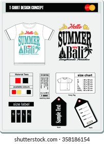 Hello Summer ,  t-shirt design concept.