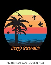 Hello Summer T-shirt design, custome t-shirt 