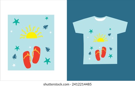 hello summer t-shirt design vector illustation