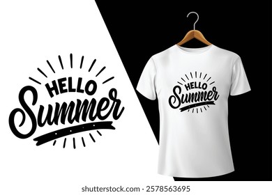 Hello Summer T-Shirt Design vector  