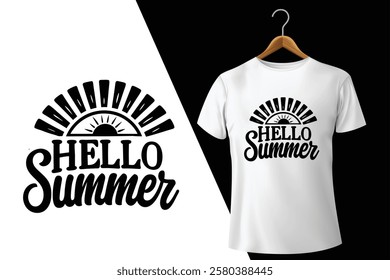 Hello Summer T-Shirt Design vector