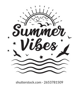 Hello Summer T-shirt, summer t-shirt design, Summer Vibes Only