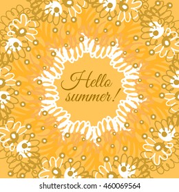 Hello summer typographic poster