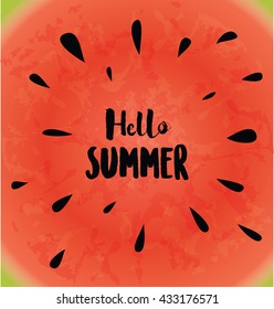 Hello Summer Typographic Vector Design