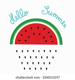 Hello summer typography