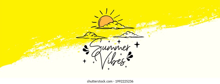Hello Summer typography design. Special offer discount big sale web banner. Mobile Digital display promotion for social media or website