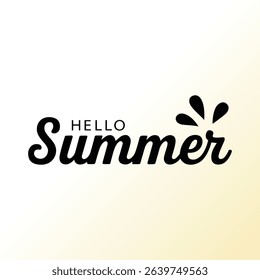 Hello Summer Typography New Design