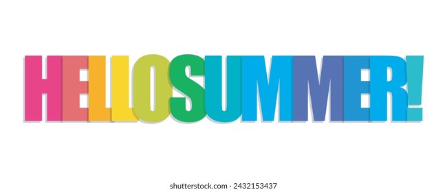 hello summer . typography for t shirt design, tee print, applique, fashion slogan, badge, label clothing, jeans, or other printing products. Vector illustration