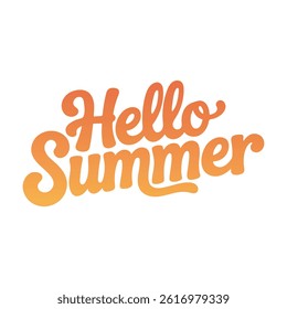 hello summer typography vector illustration, best for printing, poster, t shirt etc.