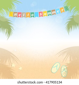 Hello summer vacation background