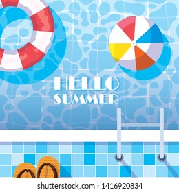 Hello summer and vacation design