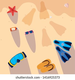 Hello summer and vacation design