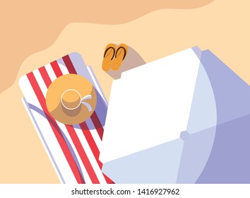Hello summer and vacation design