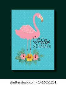 Hello summer and vacation frame design