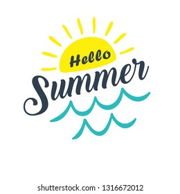 Hello summer vector 
