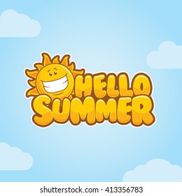 hello summer vector