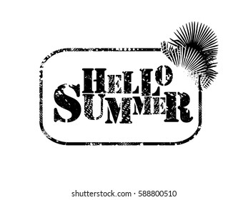 Hello summer. Vector