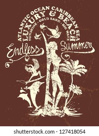 hello summer vector art