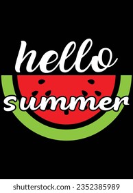 Hola diseño de arte vectorial de verano, archivo eps. archivo de diseño para camiseta. SVG, archivo de diseño de corte EPS