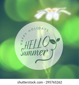 Hello summer. Vector summer background