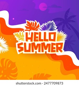 Diseño de Plantilla de fondo de Vector de verano