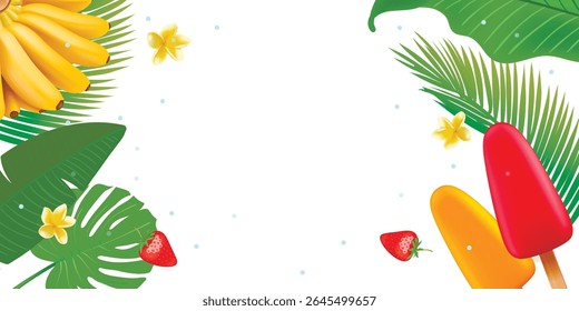 Hello Summer Vector Background Template Design