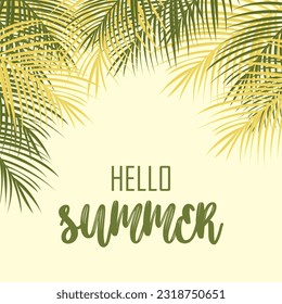 hello summer vector background. welcome summer. suitable for card or banner