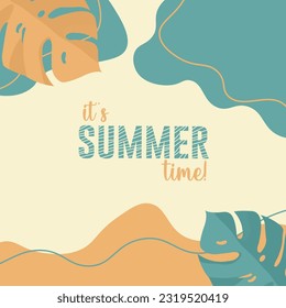 hello summer vector background. welcome summer. suitable for card or banner