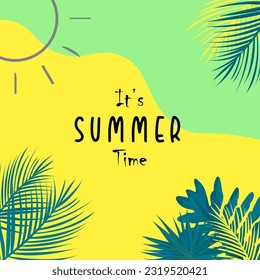 Hallo Sommer, Vektorhintergrund. Willkommen Sommer. für Karten oder Banner geeignet