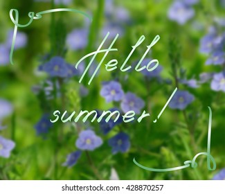 "Hello Summer" Vector blurred background