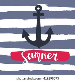 Hello summer vector card