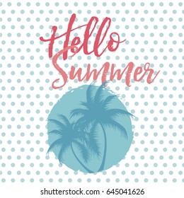 Hello Summer vector card