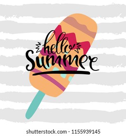 hello summer vector creative concept background
