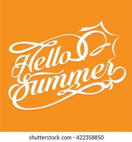 Hello Summer vector design