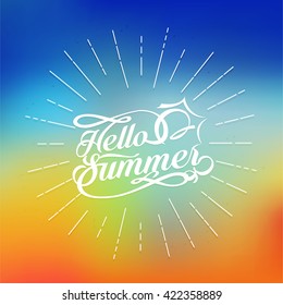 Hello Summer vector design