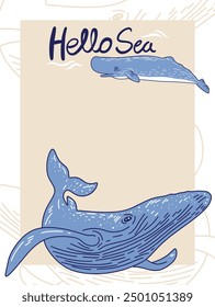 Hello summer vector design. Animal tropical elements, greeting background, Banner Illustration  Design.