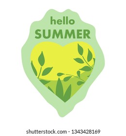 Hello summer. Vector illustration