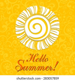 Hello Summer. Vector Illustration
