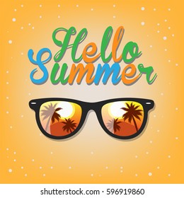 Hello Summer Vector Illustration Stock Vector (Royalty Free) 596919860 ...