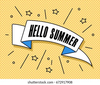 Hello Summer, vector illustration