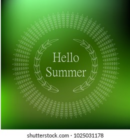 Hello Summer Vector illustration. gradient beautiful blurry color background. Nature blurred vector background. green forest