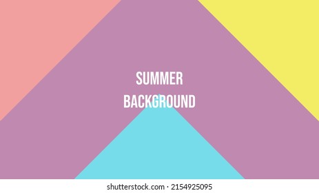 Hello summer vector illustration for social media design templates background with copy space for text. Summer landscapes background for banner, greeting card, poster, and advertising.