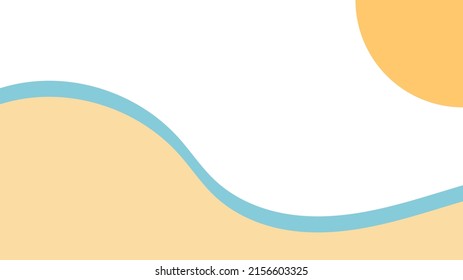 Hola ilustración vectorial de verano para plantillas de diseño de medios sociales en segundo plano con espacio de copia para texto. Fondo de paisajes de verano para banner, tarjeta de saludo, afiche y publicidad.