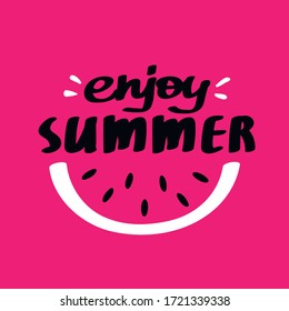 Hello Summer vector lettering card set. Fun quote hipster design cards collection. Hand lettering inspirational typography poster, banner.