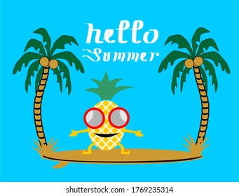 HELLO SUMMER VECTOR LOGO DESIGN